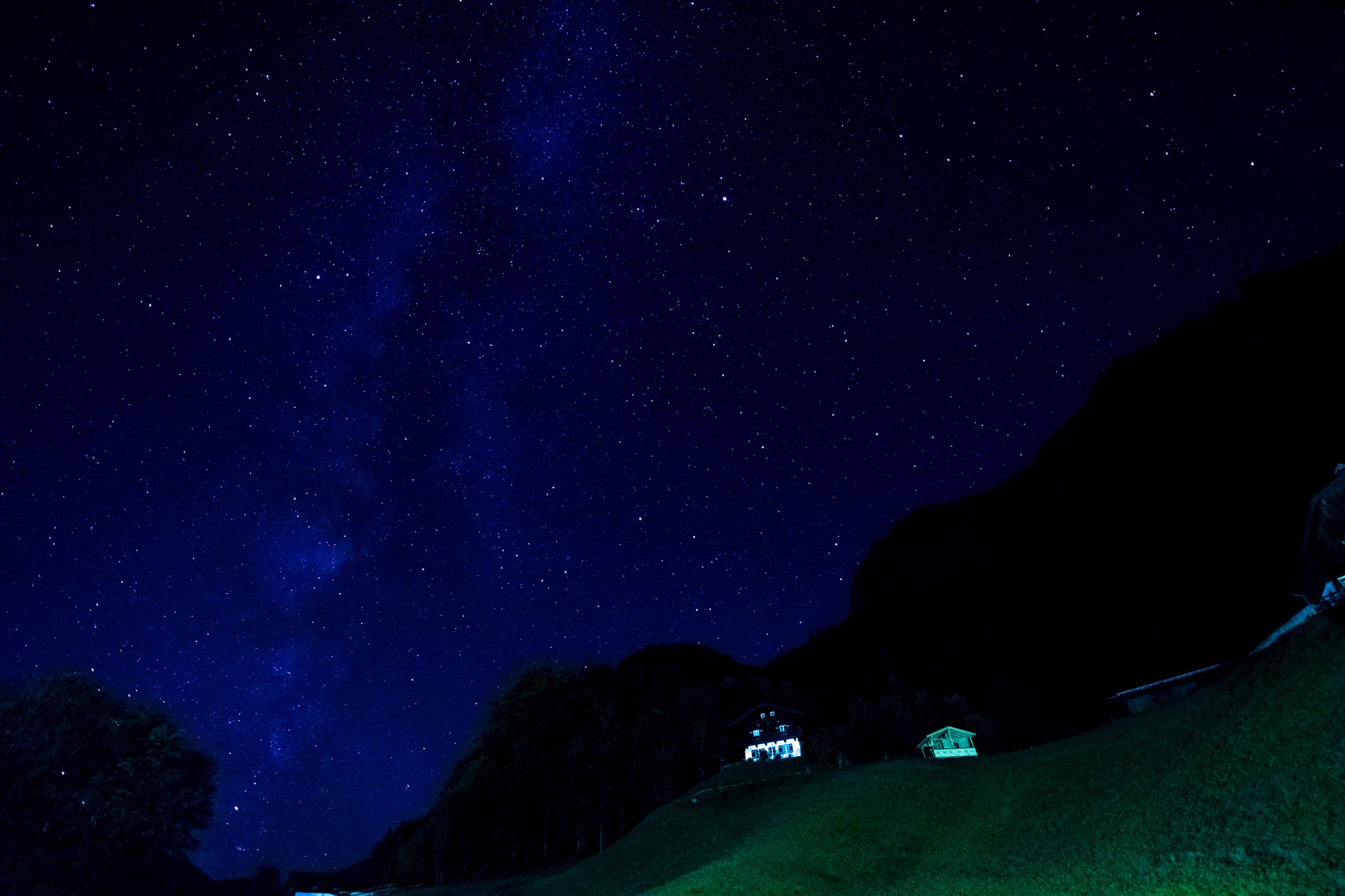 Der Sternenhimmel mit Milchstraße über Ramsau