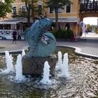 Der Stinthengst auf dem Marktplatz von Nikolaiken.