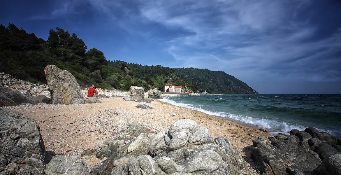 Der Strand bei Ouranoupouli