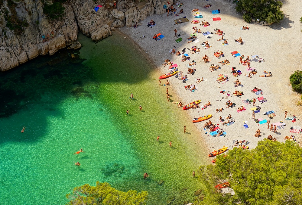 Der Strand der Calanque d'en Vau