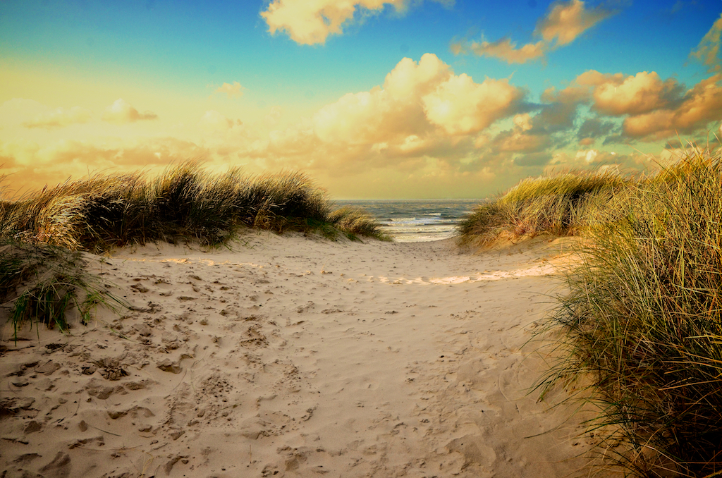 Der Strand in Bredene Flandern Belgien