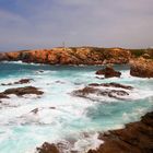 Der Strand von Algarve Portugal 