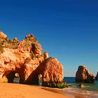 Der Strand von Algarve  Portugal