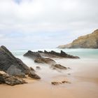 Der Strand von Carvalhal in Portugal