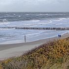 Der Strand von Domburg (Zeeland, NL) vom Dünenkamm aus gesehen