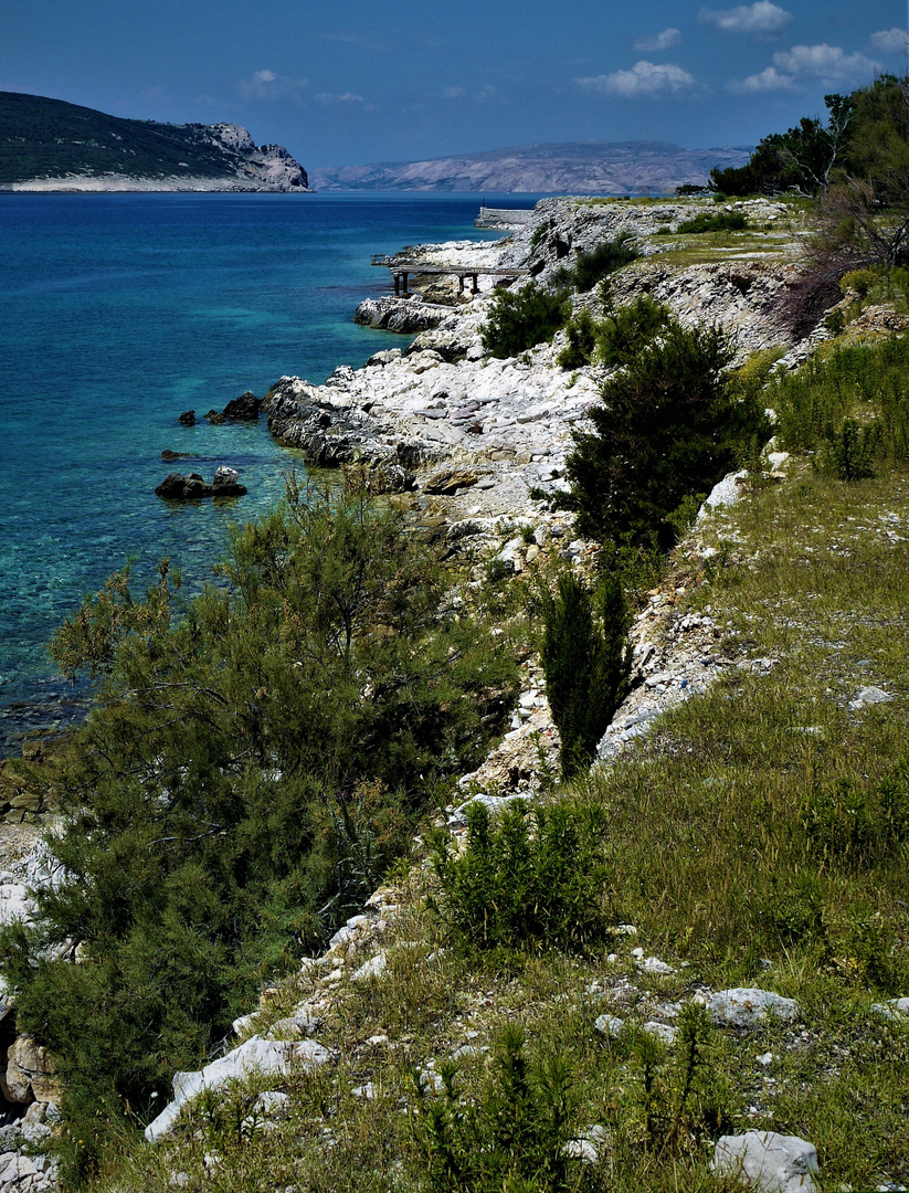 Der Strand von Goli Otok - 50 Meter links vom Schrecken