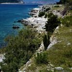 Der Strand von Goli Otok - 50 Meter links vom Schrecken