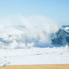 Der Strand von Nazaré an einem ruhigen Tag