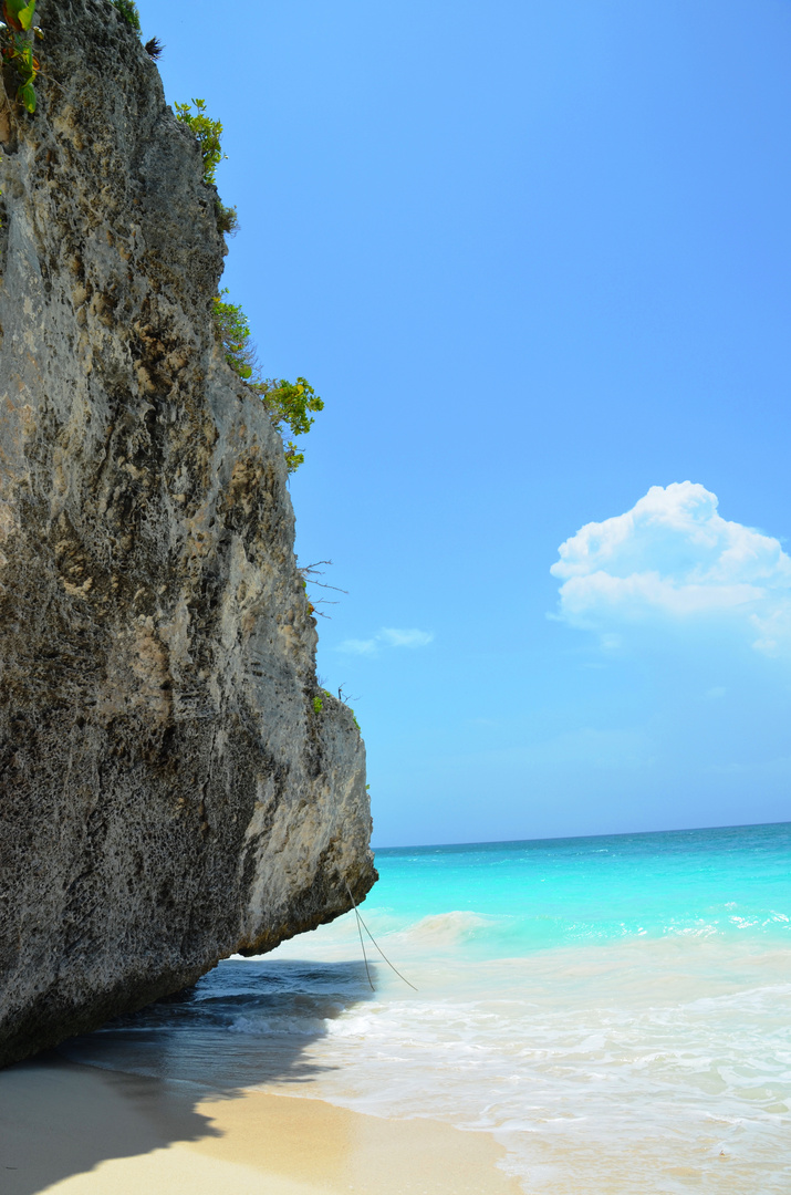 Der Strand von Tulum, am Rücken der Mayas