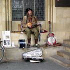 Der Straßenmusikant von der Rathaustreppe in Münster