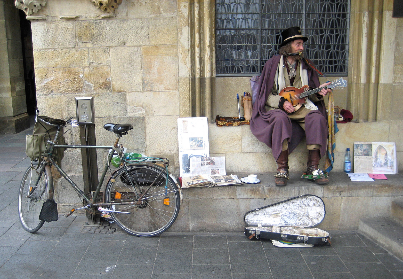 Der Straßenmusikant von der Rathaustreppe Münster