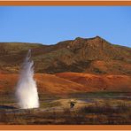 Der Strokkur im Morgenlicht