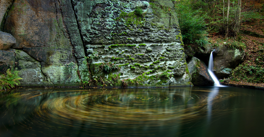 Der Strudel im Mühlenteich