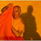 Der Swami sein Umhang und die Abendsonne.