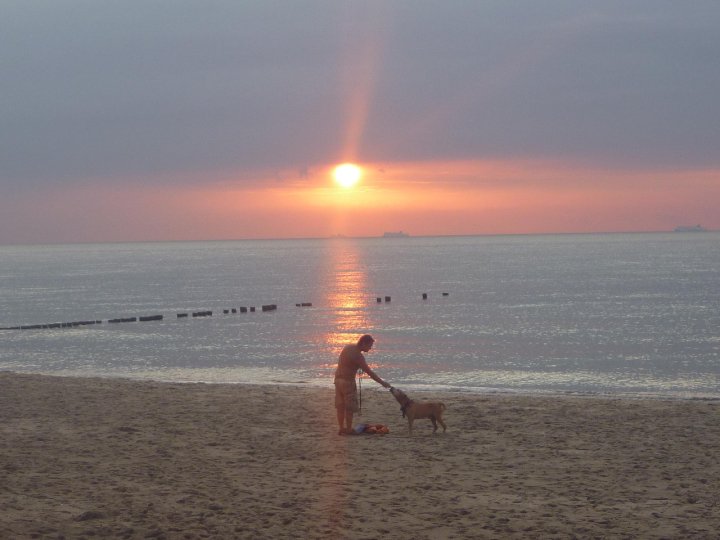 der tag an der ostsee geht zu ende