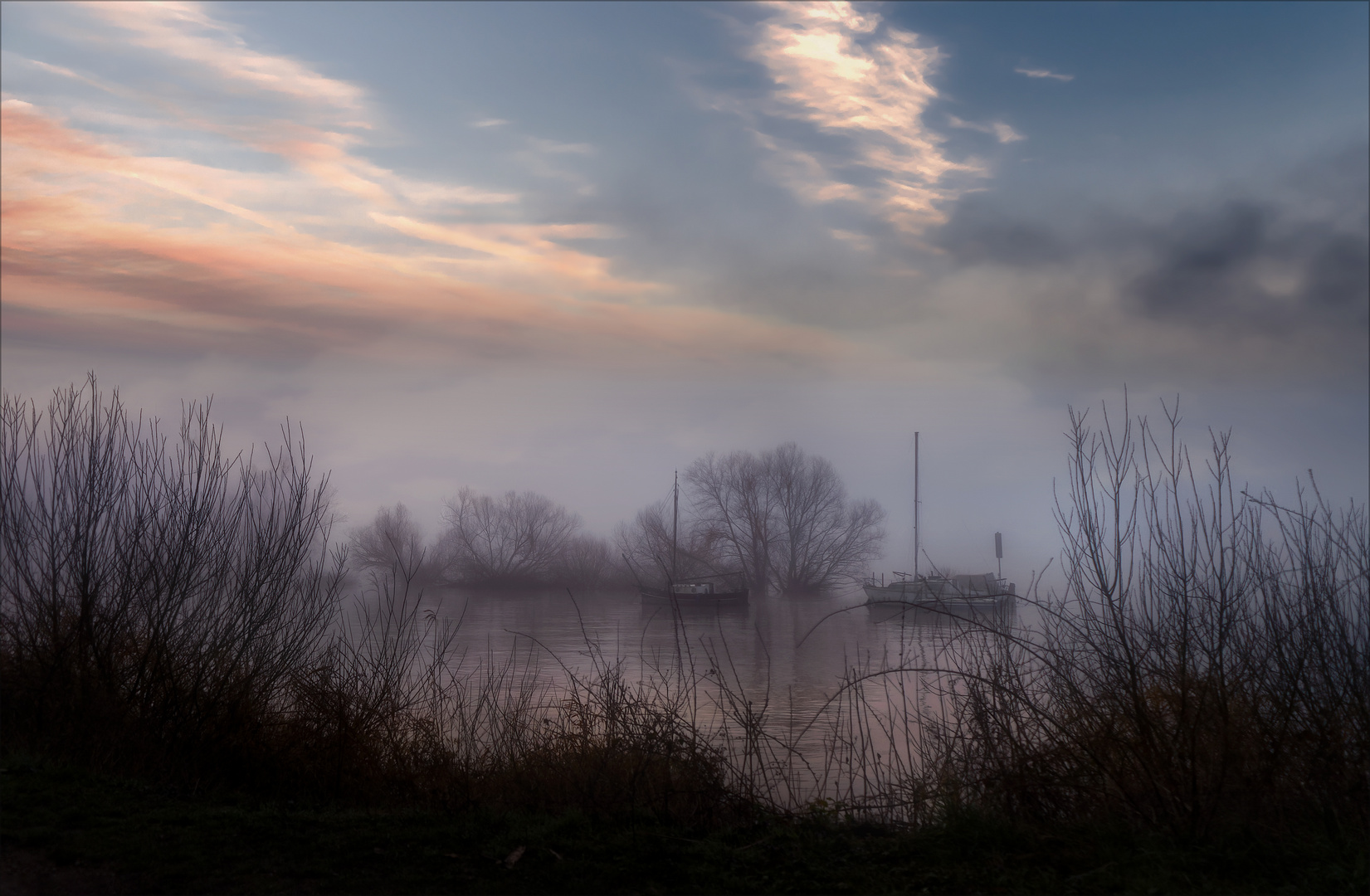 Der Tag beginnt - am Rhein bei Eltville