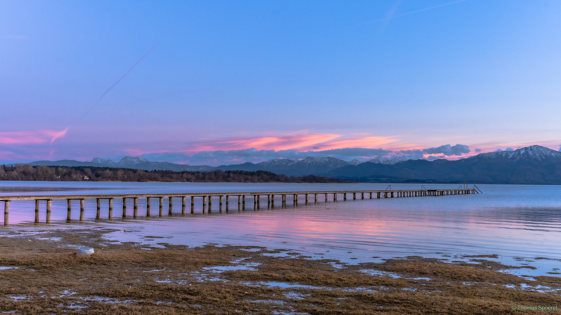 der Tag geht zu Ende am Chiemsee