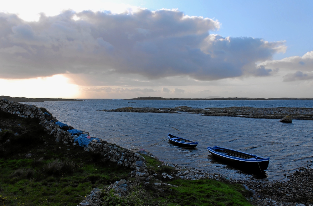 Der Tag geht zu Ende auf Gorumna Island, Connemara