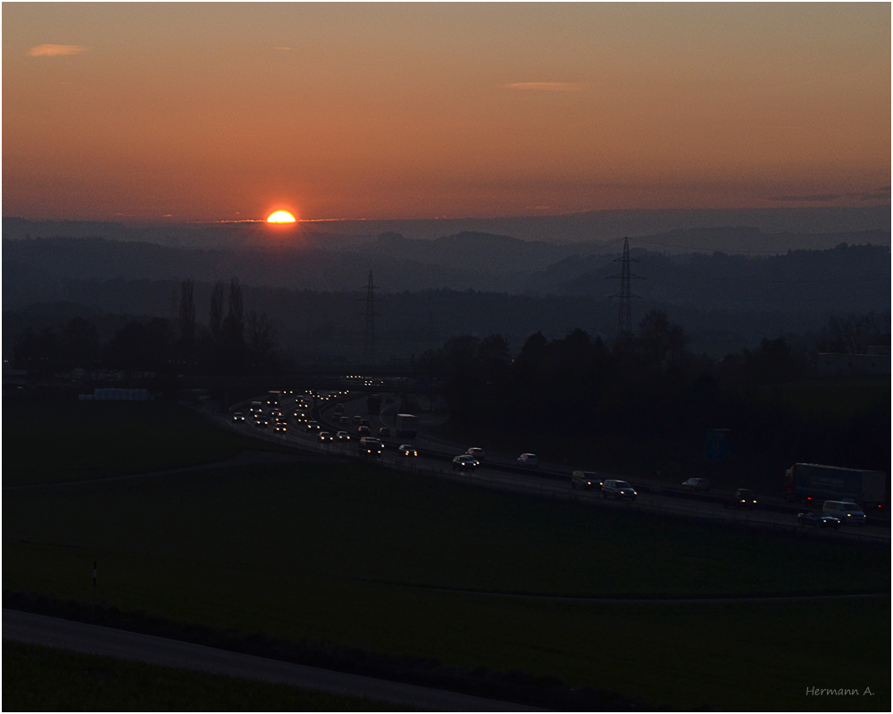 Der Tag neigt sich zu Ende.