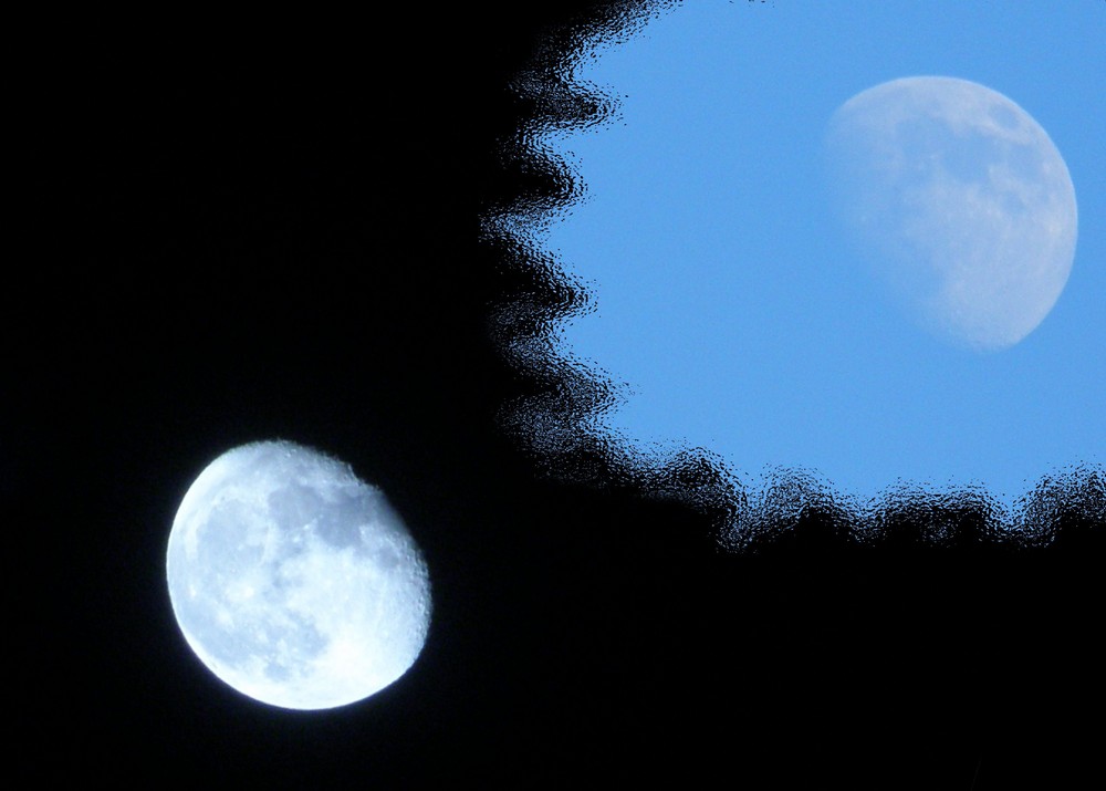 Der Tagmond verdrängt den Nachtmond