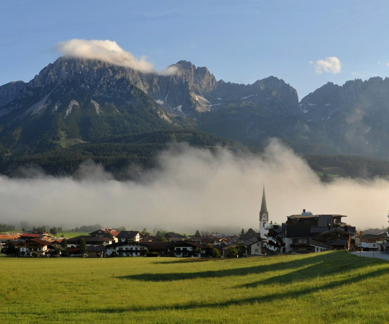 Der Talnebel löst sich auf