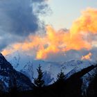 Der Tamischbachturm bei Sonnenuntergang