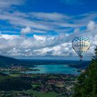 Der Tegernsee vom Wallbergmoos mit Heissluftballon vom Bräustüberl