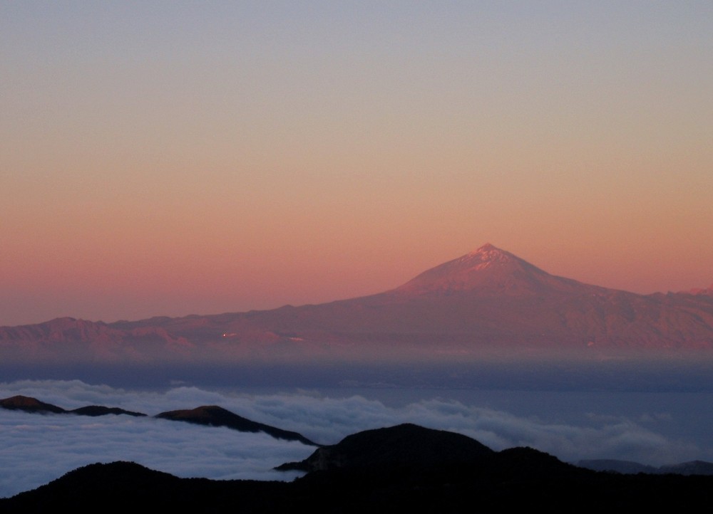 Der Teide am Abend - vom Garajonay aus gesehen