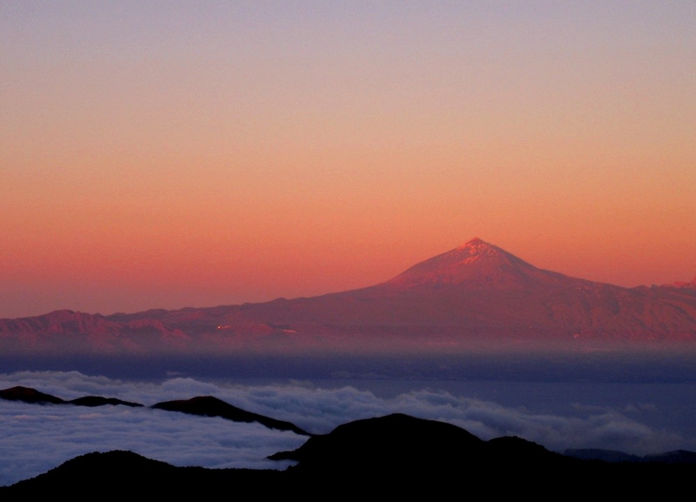 Der Teide am Abend - vom Garajonay aus gesehen