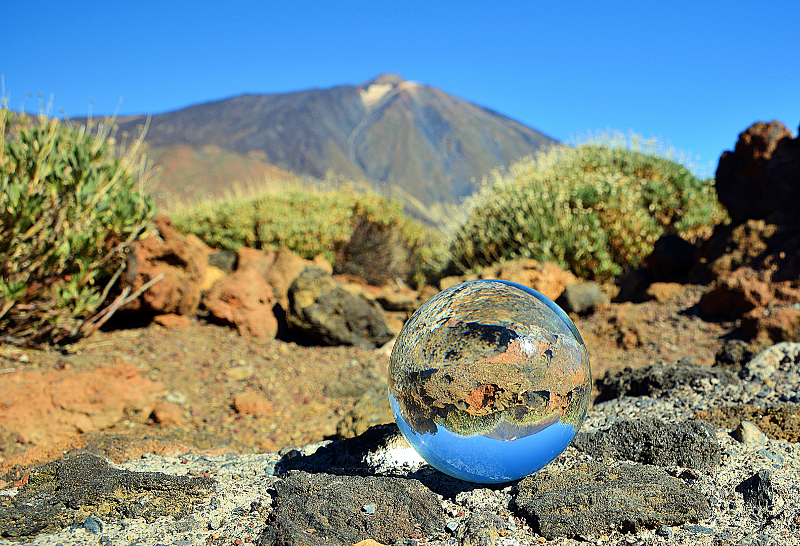 Der Teide durch die Kugel