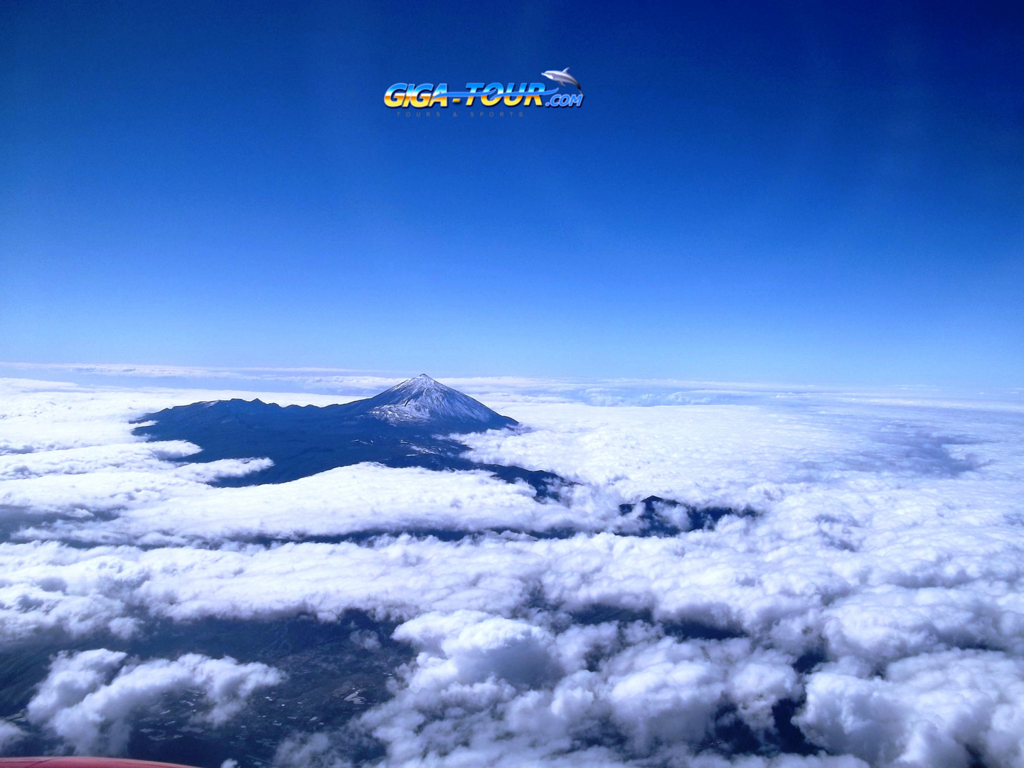 Der Teide, im Anflug auf Teneriffa