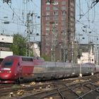 Der Thalys, im "Anflug" auf den Kölner HBF