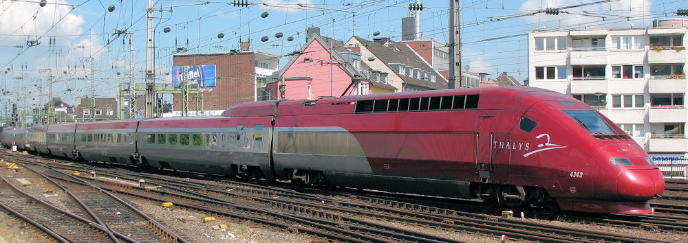 Der Thalys verlässt Köln auf gewohntem Weg