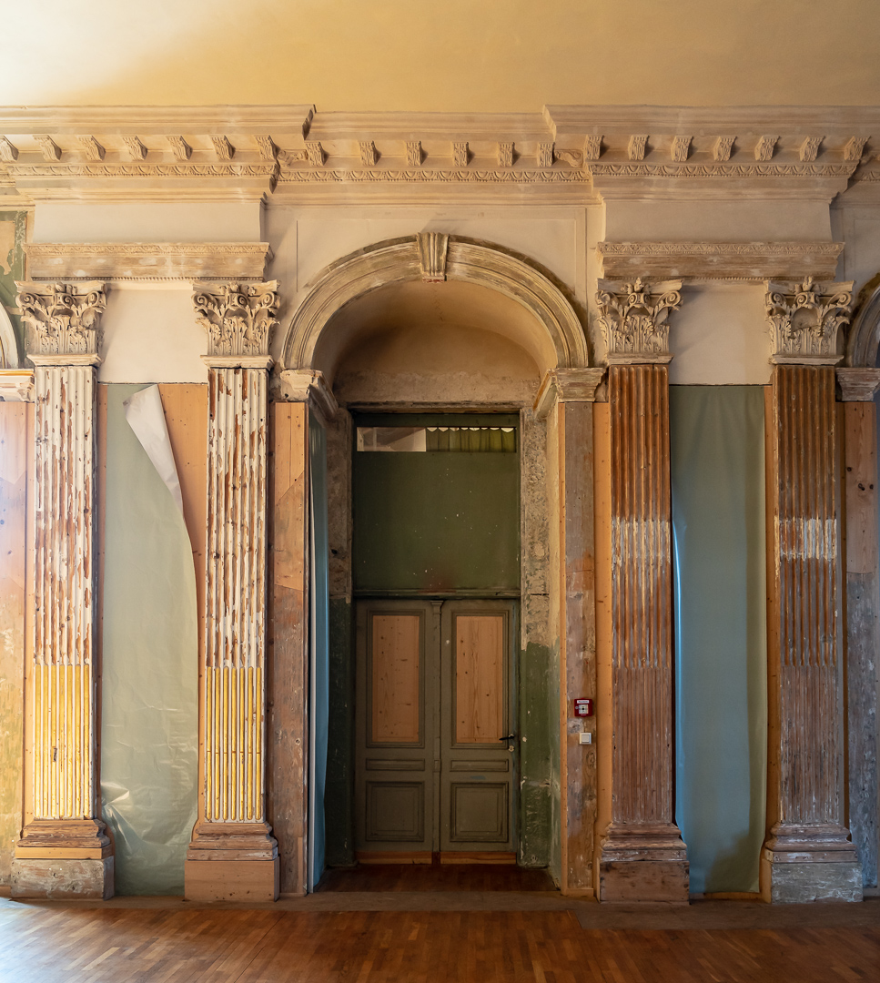 Der Theatersaal und das grosse Schloss Blankenburg