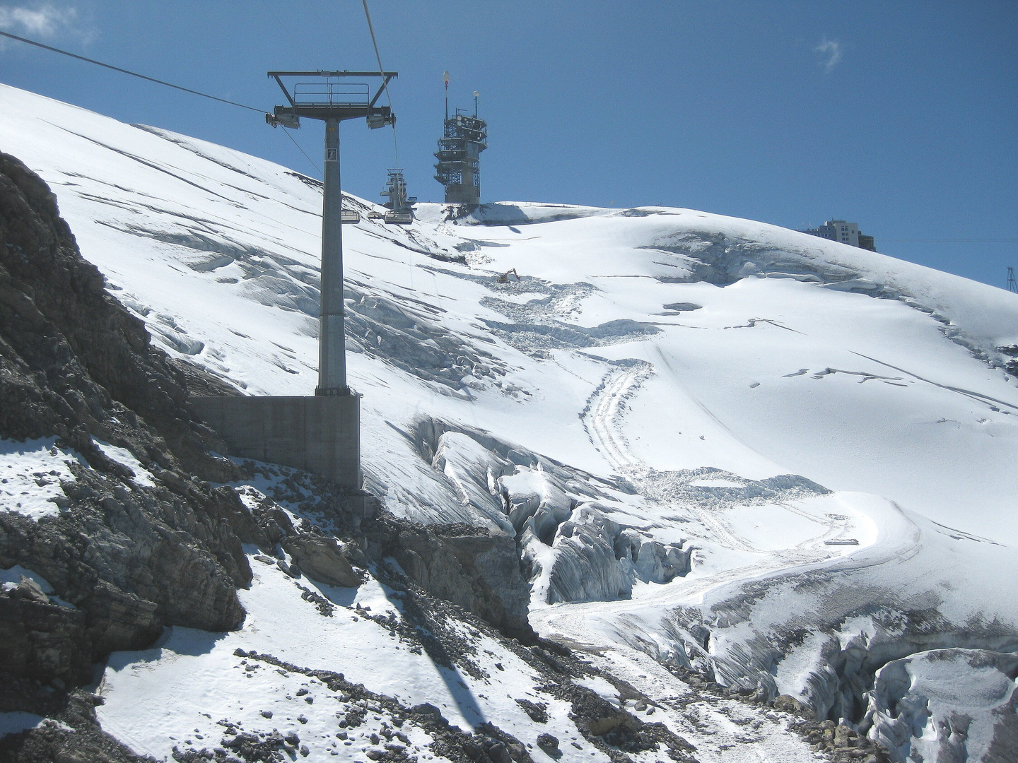 Der Titlis Gletscher mit der Gondelbahn Iceflyer