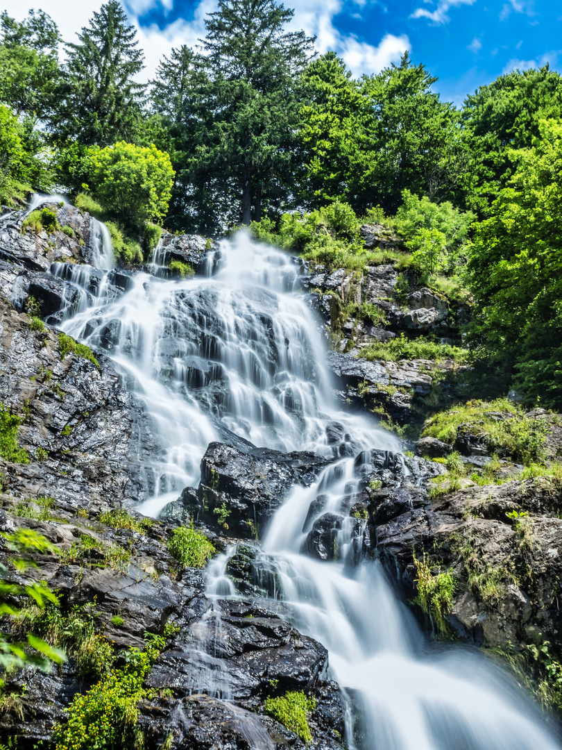 Der todtnauer Wasserfall von unten