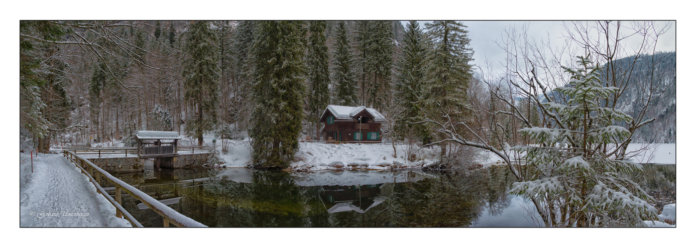 Der Toplitzsee mit dem Fischerhaus