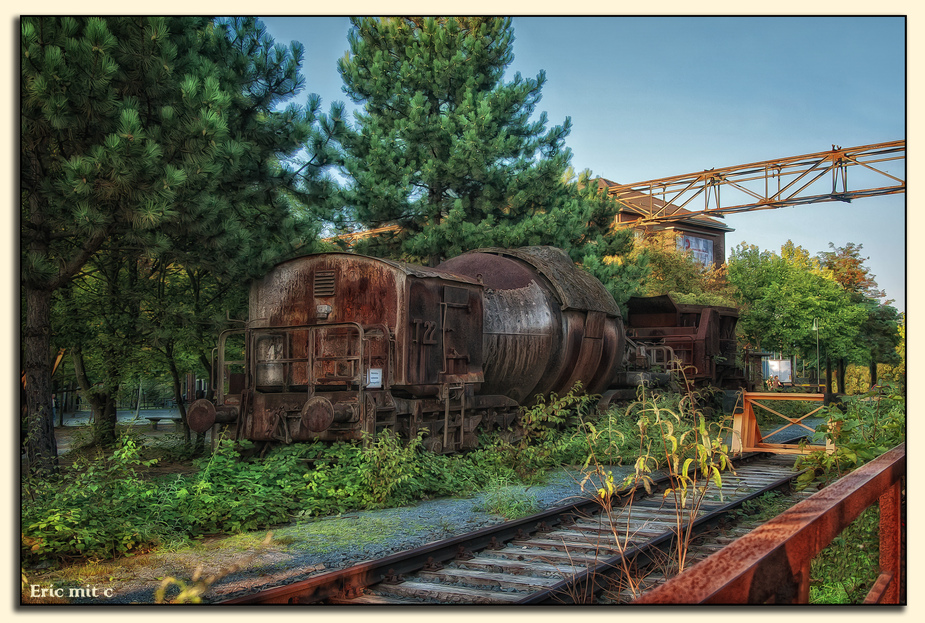 Der Torpedopfannenwagen vom Landschaftspark Duisburg