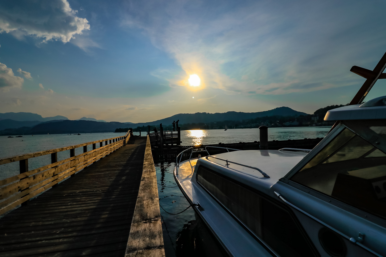 Der Traunsee (Gmunden/Salzkammergut) abends...