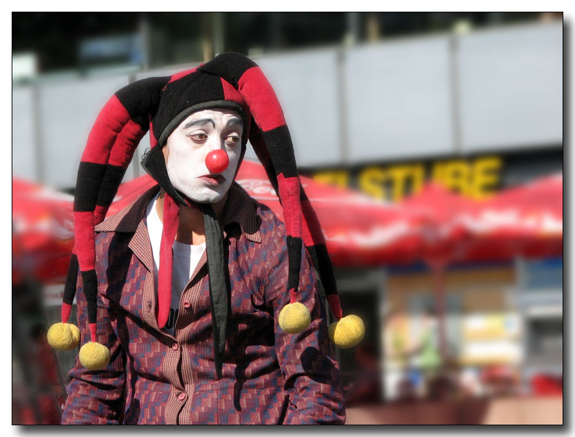 Der traurige Clown Foto & Bild erwachsene, die parade der kulturen