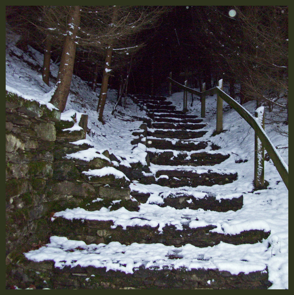 der Treppen aufgang in richtung Roßwein