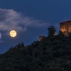 Der Trifels und der Vollmond