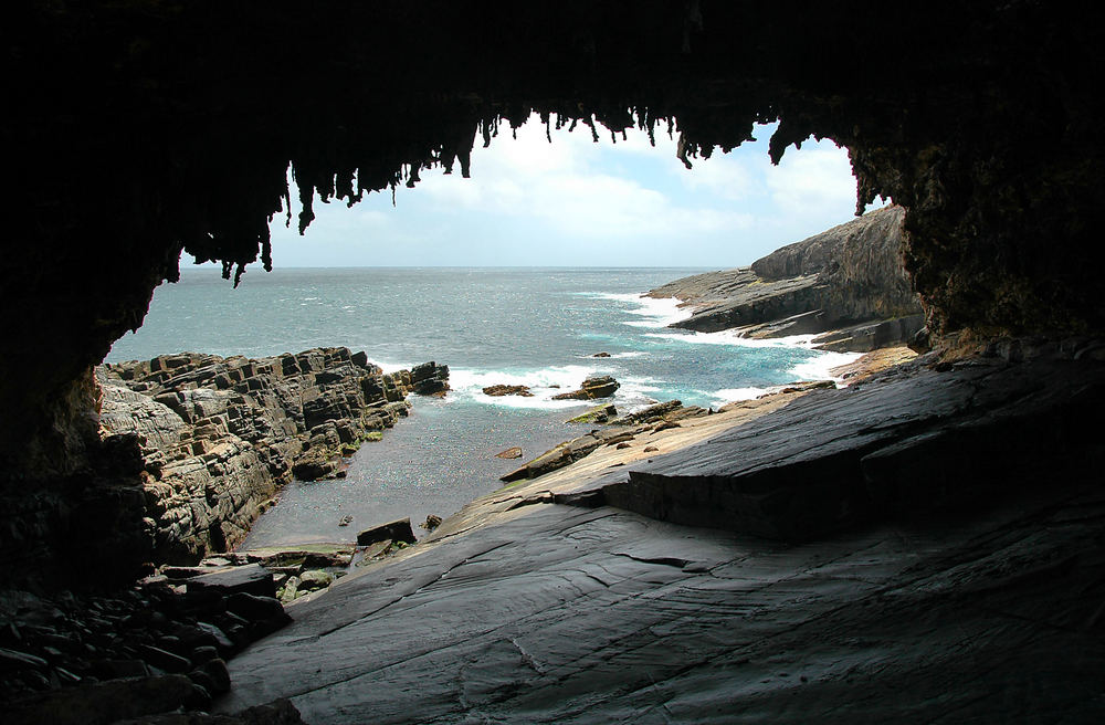 Der tropfsteinbehangene Bogen des Admiral Arch