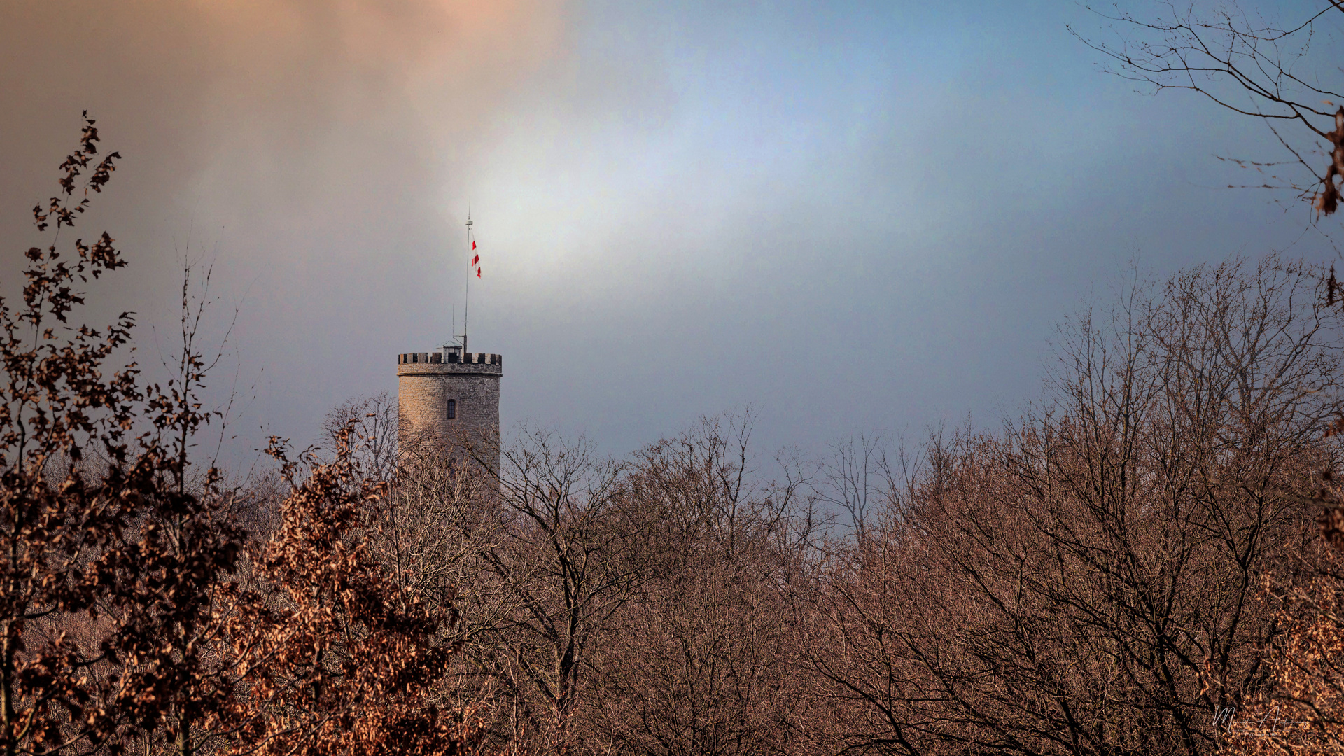 Der Turm der  Sparrenburg in Bielefeld 