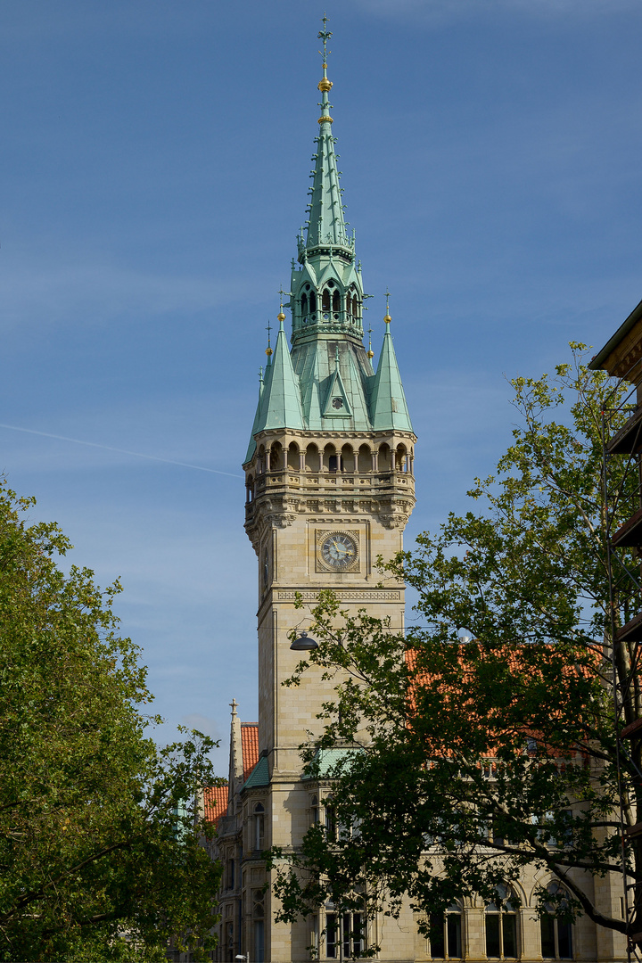 Der Turm des Rathauses der Stadt Braunschweig