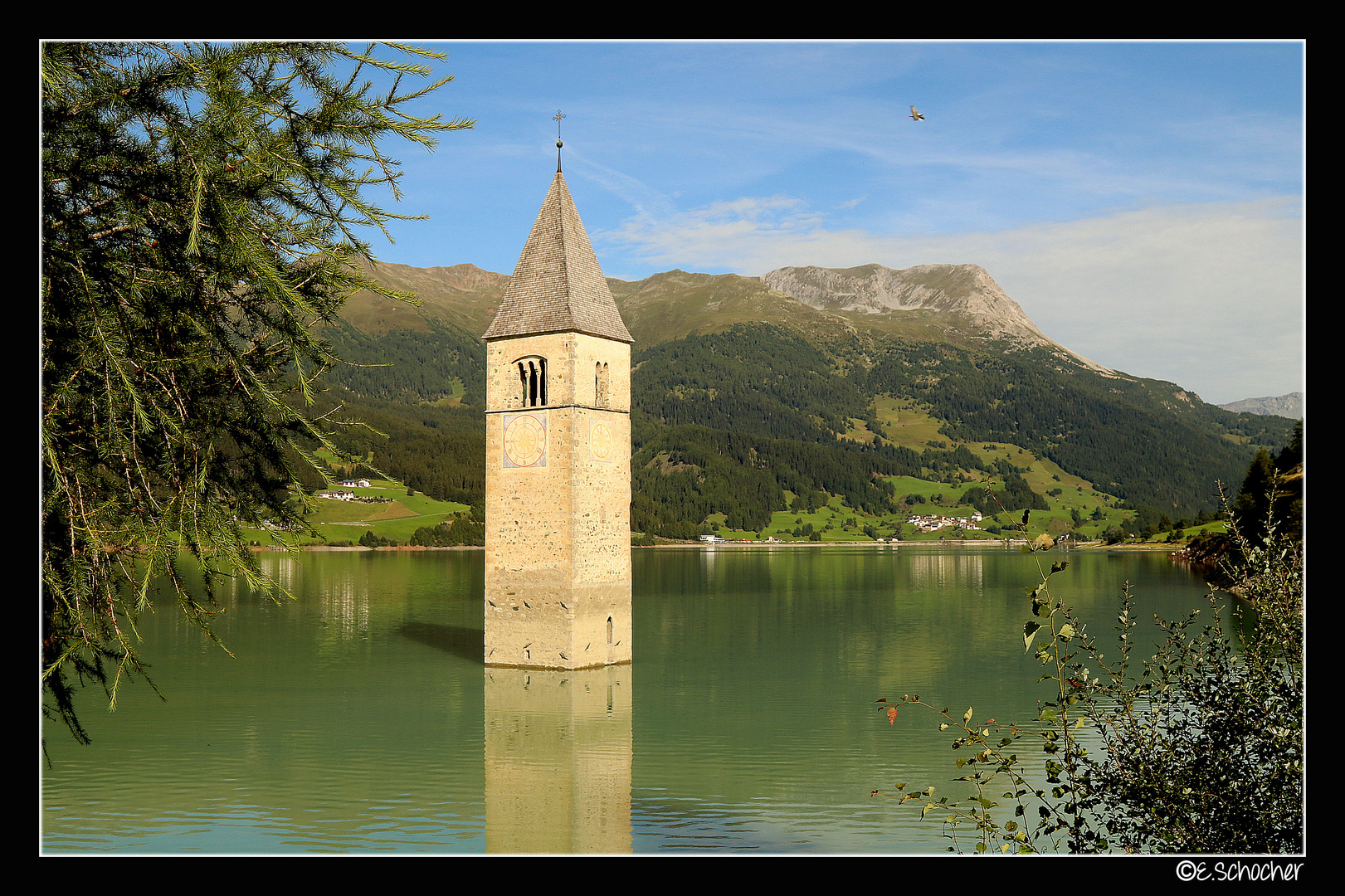 Der Turm von Graun am Reschenpass