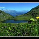 Der untere Paarsee, im Hintergrund der Hochkönig - Tagesziel erreicht!