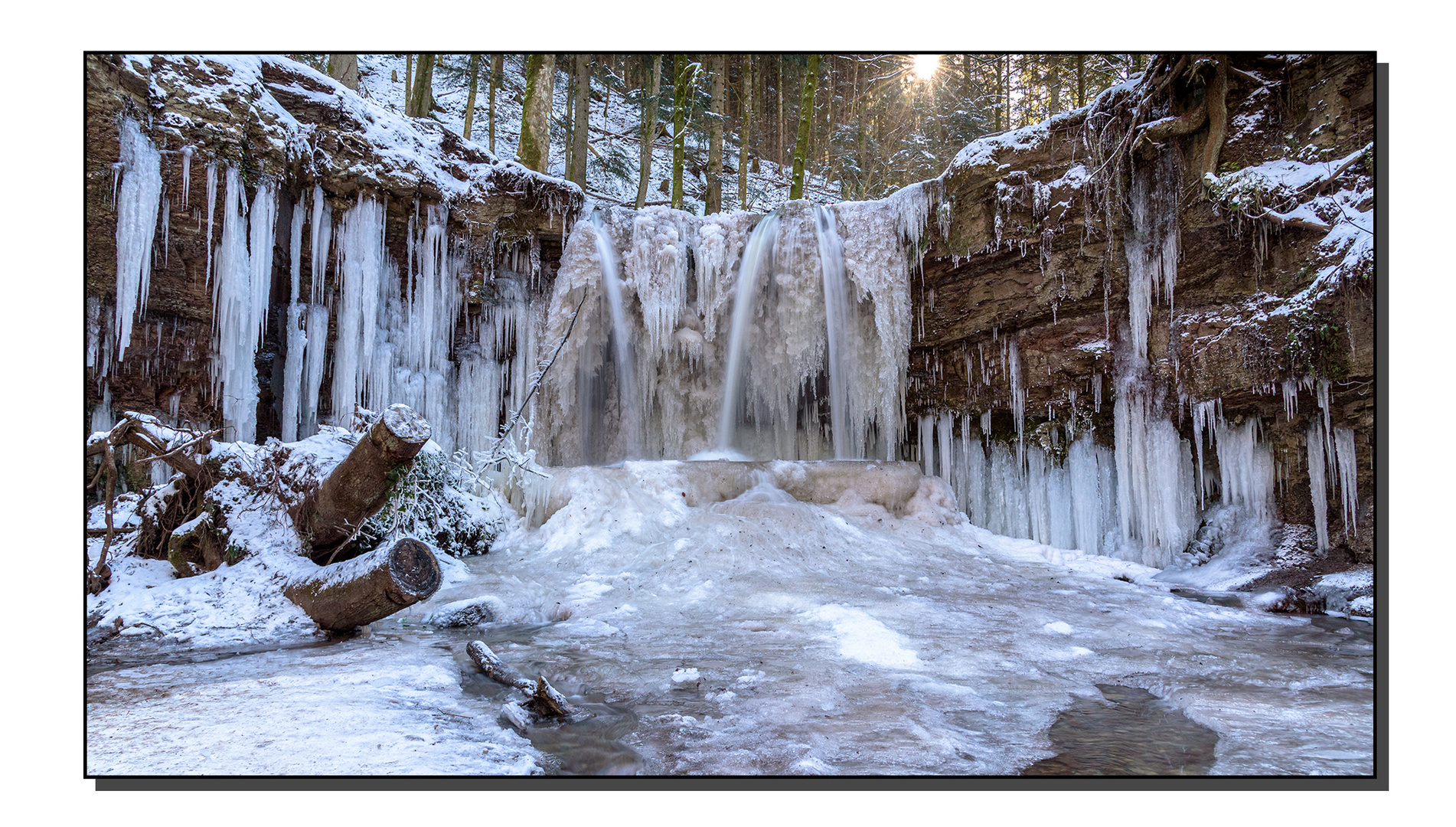 Der untere Wasserfall...