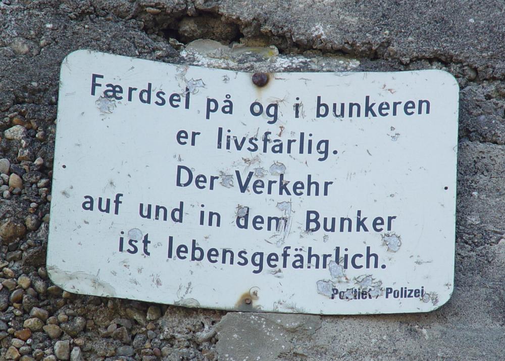 Der Verkehr auf und in dem Bunker ist lebensgefährlich