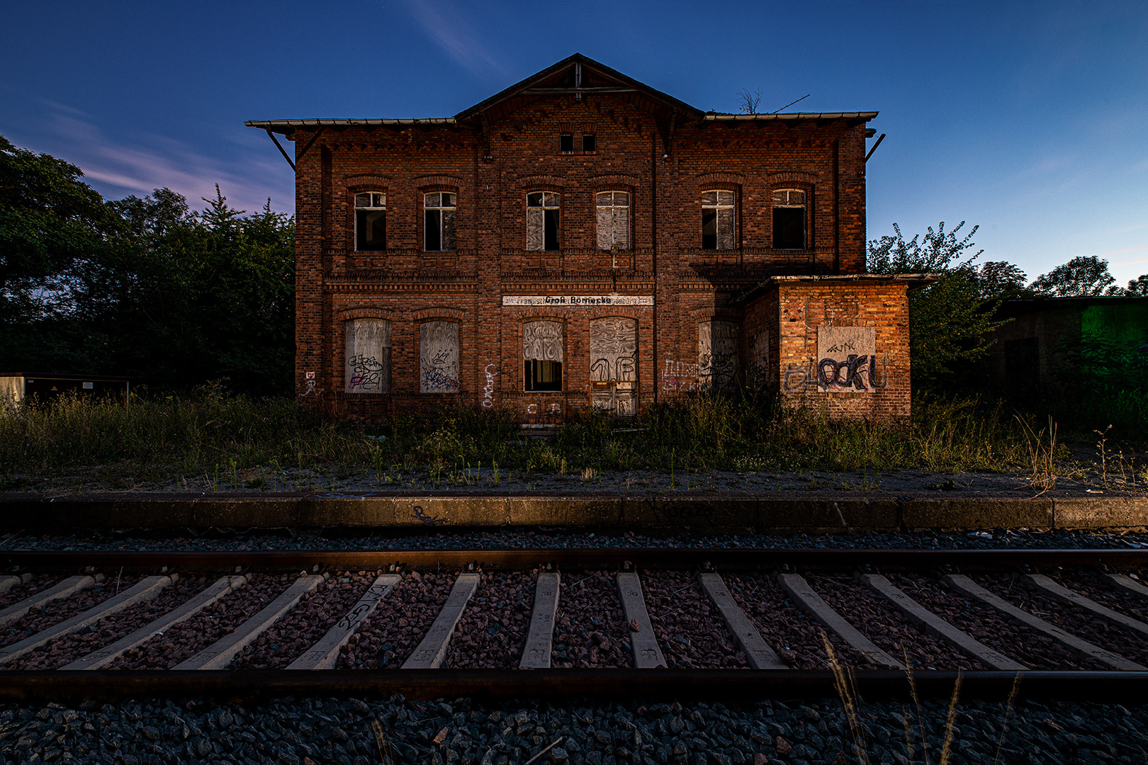 Der verlassene Bahnhof...